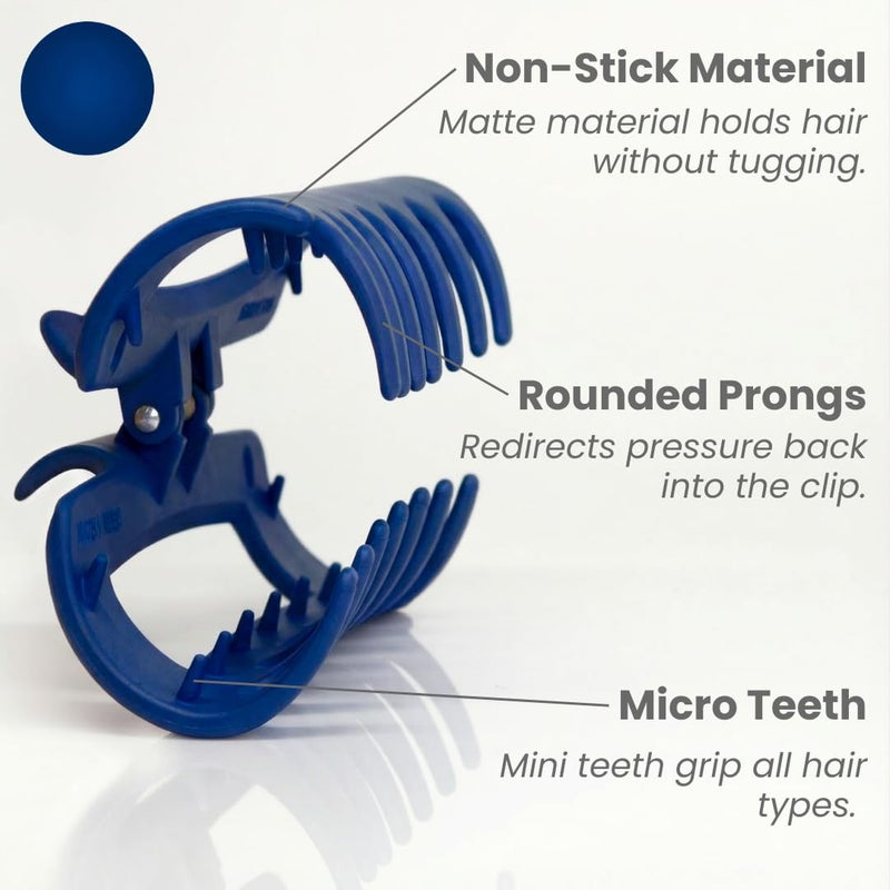 Mello The Original Hair Claw Clip Squishy Claw Clip Made in Korea Patent Pending 30021976 (Blue, Medium) - Image 3